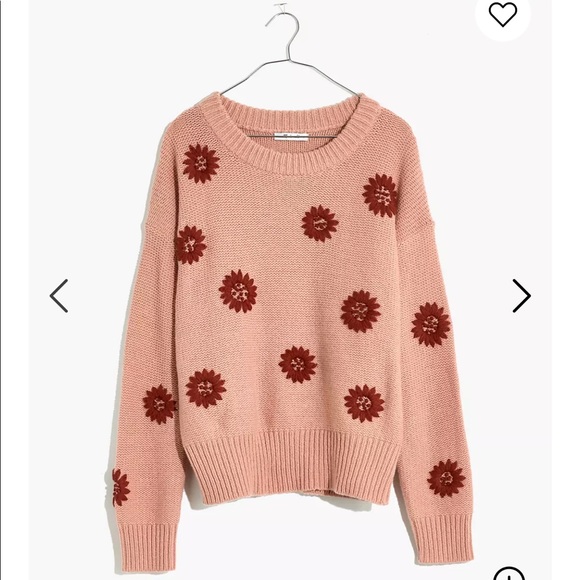 Madewell Sweaters - Madewell Flower Embroidered Pullover Sweater